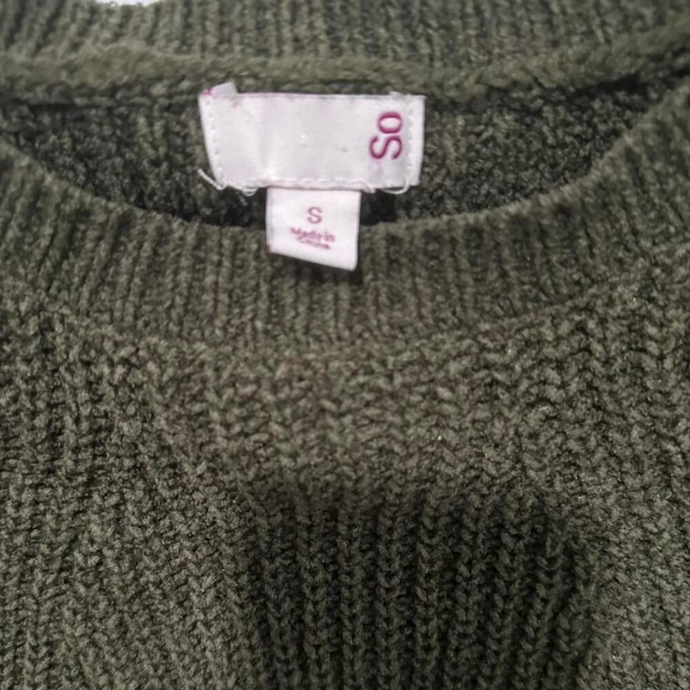 Green sweater with open knit - Picture 2 of 3